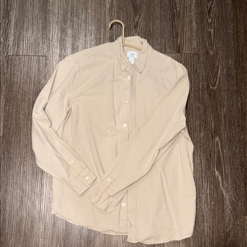 H&M Tan Casual Button Down Shirt